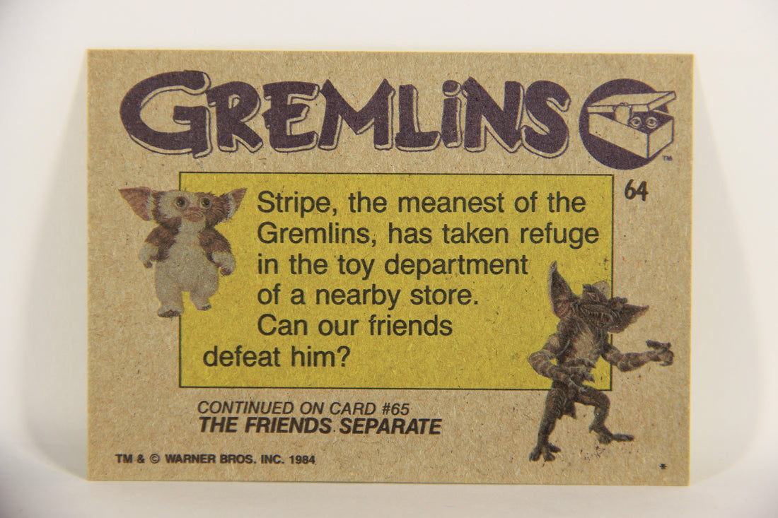 Gremlins 1984 Trading Card #64 Toy Department Peril ENG Topps L021179