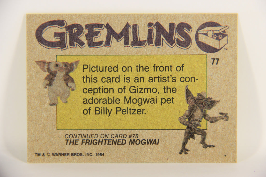 Gremlins 1984 Trading Card #77 Artwork Little Gizmo ENG Topps L021192