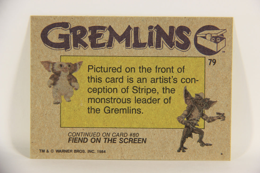 Gremlins 1984 Trading Card #79 Artwork Evil Stripe ENG Topps L021194
