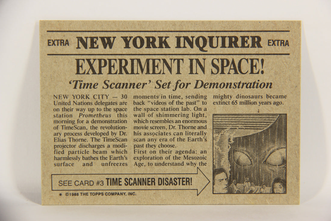 Dinosaurs Attack 1988 Vintage Trading Card #2 Experiment In Space ENG L021199