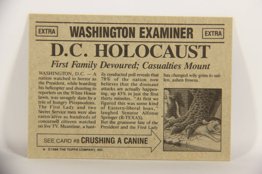 Dinosaurs Attack 1988 Vintage Trading Card #7 D.C. Holocaust ENG L021202