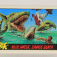 Dinosaurs Attack 1988 Vintage Trading Card #17 Blue Water Savage Death ENG L021208