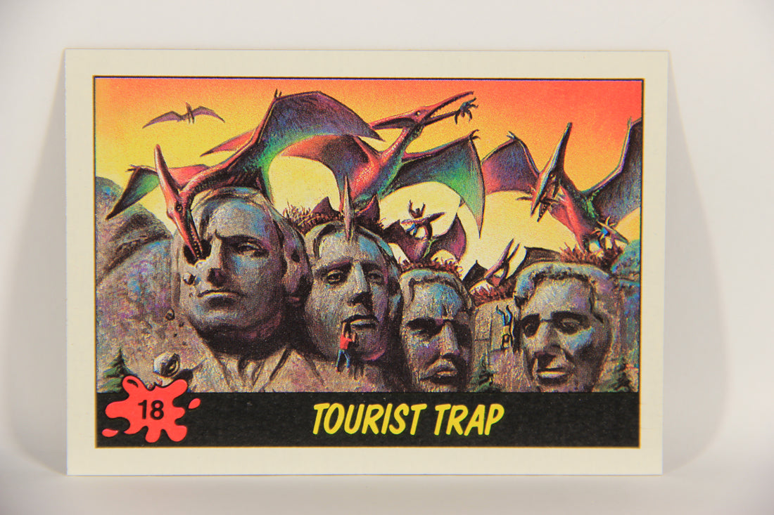 Dinosaurs Attack 1988 Vintage Trading Card #18 Tourist Trap ENG L021209