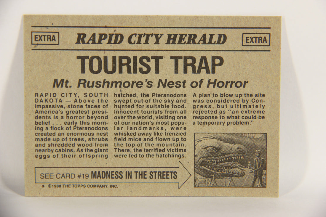 Dinosaurs Attack 1988 Vintage Trading Card #18 Tourist Trap ENG L021209