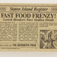 Dinosaurs Attack 1988 Vintage Trading Card #21 Fast Food Frenzy ENG L021212