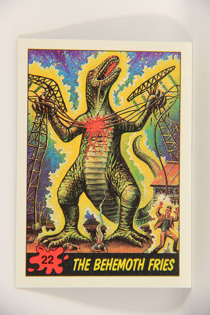 Dinosaurs Attack 1988 Vintage Trading Card #22 The Behemoth Fries ENG L021213