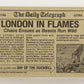Dinosaurs Attack 1988 Vintage Trading Card #24 London In Flames ENG L021215