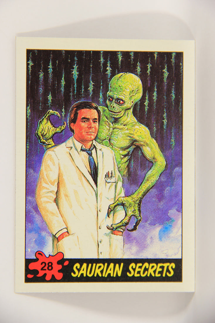 Dinosaurs Attack 1988 Vintage Trading Card #28 Saurian Secrets ENG L021219