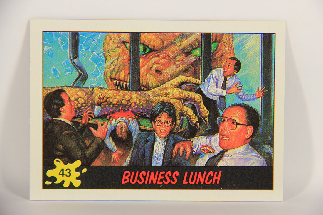 Dinosaurs Attack 1988 Vintage Trading Card #43 Business Lunch ENG L021231