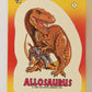 Dinosaurs Attack 1988 Vintage Sticker Trading Card #1 Allosaurus ENG L021238
