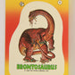 Dinosaurs Attack 1988 Vintage Sticker Trading Card #4 Brontosaurus ENG L021241