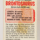 Dinosaurs Attack 1988 Vintage Sticker Trading Card #4 Brontosaurus ENG L021241