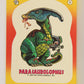 Dinosaurs Attack 1988 Vintage Sticker Trading Card #5 Parasaurolophus ENG L021242