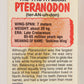 Dinosaurs Attack 1988 Vintage Sticker Trading Card #7 Pteranodon ENG L021244