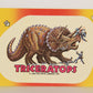 Dinosaurs Attack 1988 Vintage Sticker Trading Card #10 Triceratops ENG L021246