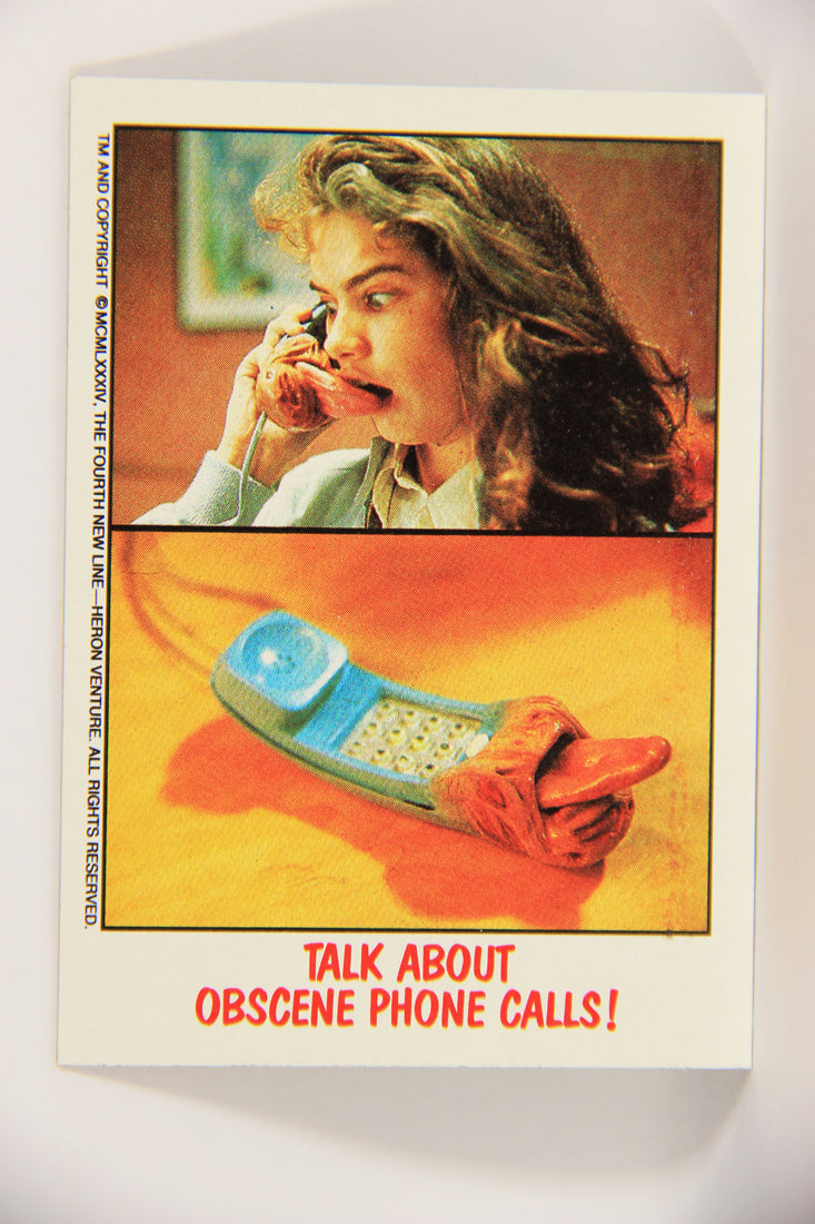 Fright Flicks 1988 Trading Card #8 Talk About Obscene Phone Calls NOES ENG Topps L021250