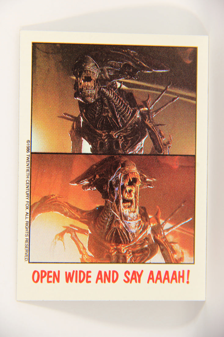 Fright Flicks 1988 Trading Card #11 Open Wide And Say Aaah - Aliens ENG Topps L021251