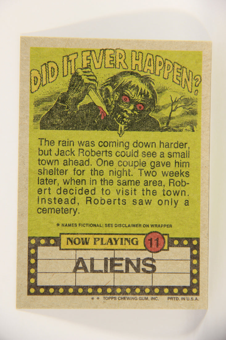 Fright Flicks 1988 Trading Card #11 Open Wide And Say Aaah - Aliens ENG Topps L021251