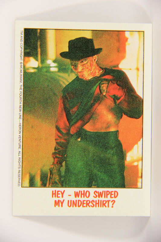 Fright Flicks 1988 Trading Card #18 Hey Who Swiped My Undershirt NOES ENG Topps L021253