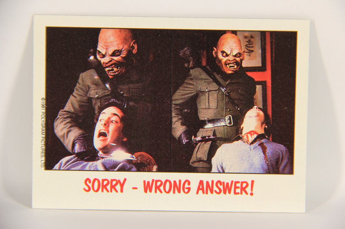 Fright Flicks 1988 Trading Card #26 Sorry Wrong Answer - AAWIL ENG Topps L021256