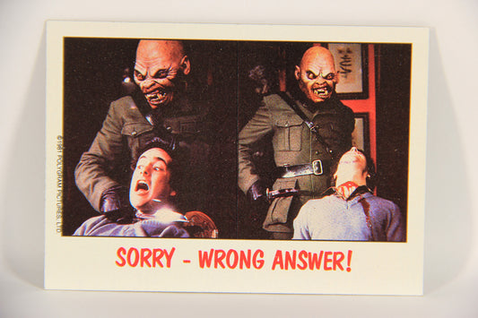 Fright Flicks 1988 Trading Card #26 Sorry Wrong Answer - AAWIL ENG Topps L021256