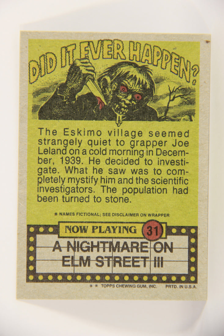 Fright Flicks 1988 Card #31 Mirror Mirror On The Wall Who's The Grossest NOES Topps L021257