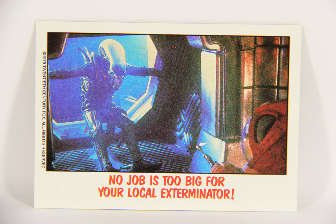 Fright Flicks 1988 Card #40 No Job Is Too Big For Your Local Exterminator ENG Topps L021262
