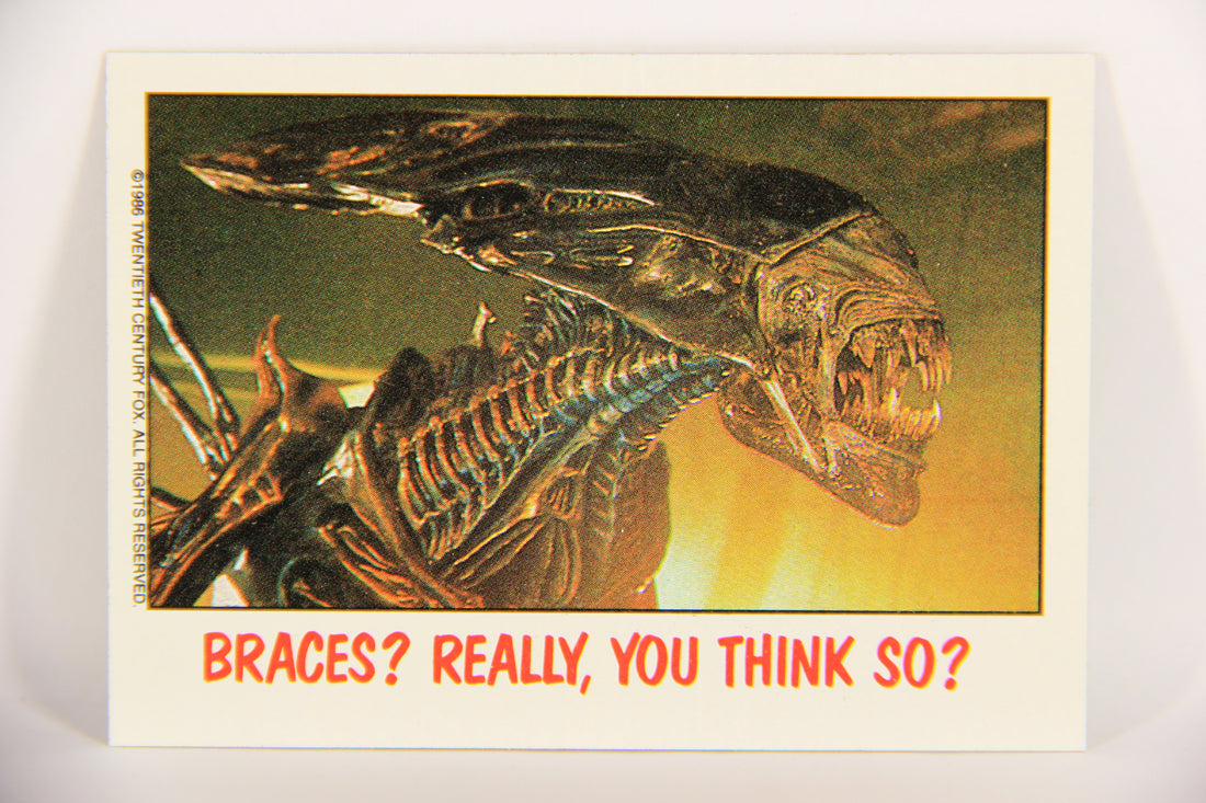Fright Flicks 1988 Trading Card #46 Braces Really You Think So - Aliens ENG Topps L021264
