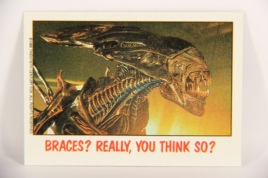 Fright Flicks 1988 Trading Card #46 Braces Really You Think So - Aliens ENG Topps L021264