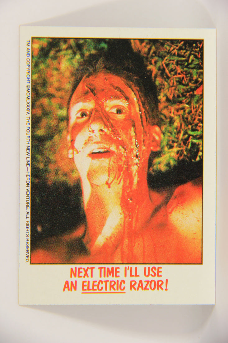 Fright Flicks 1988 Card #47 Nest Time I'll Use An Electric Razor - NOES ENG Topps L021265