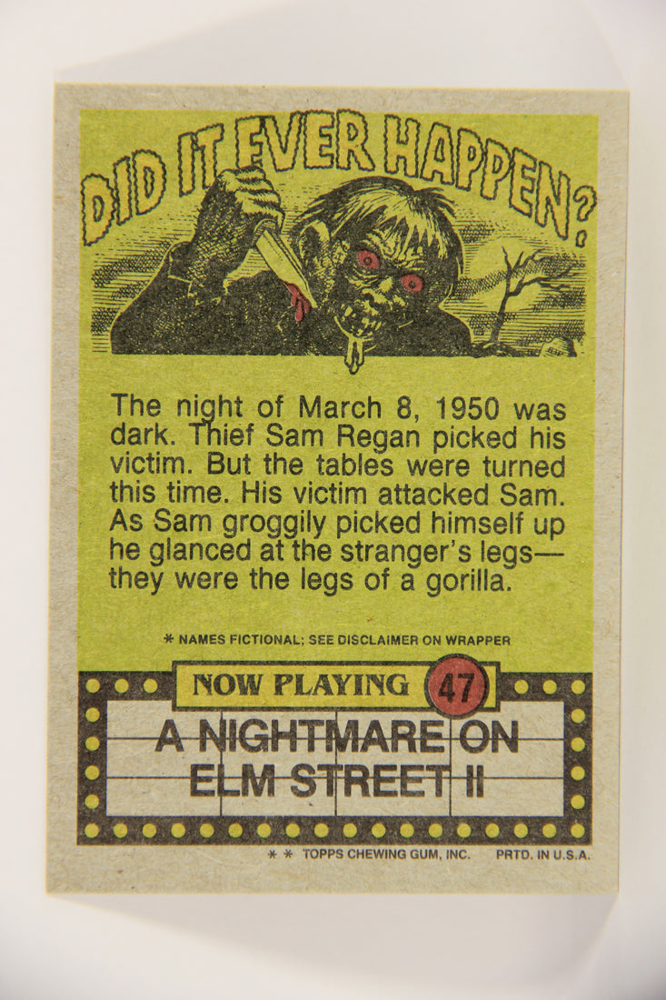 Fright Flicks 1988 Card #47 Nest Time I'll Use An Electric Razor - NOES ENG Topps L021265