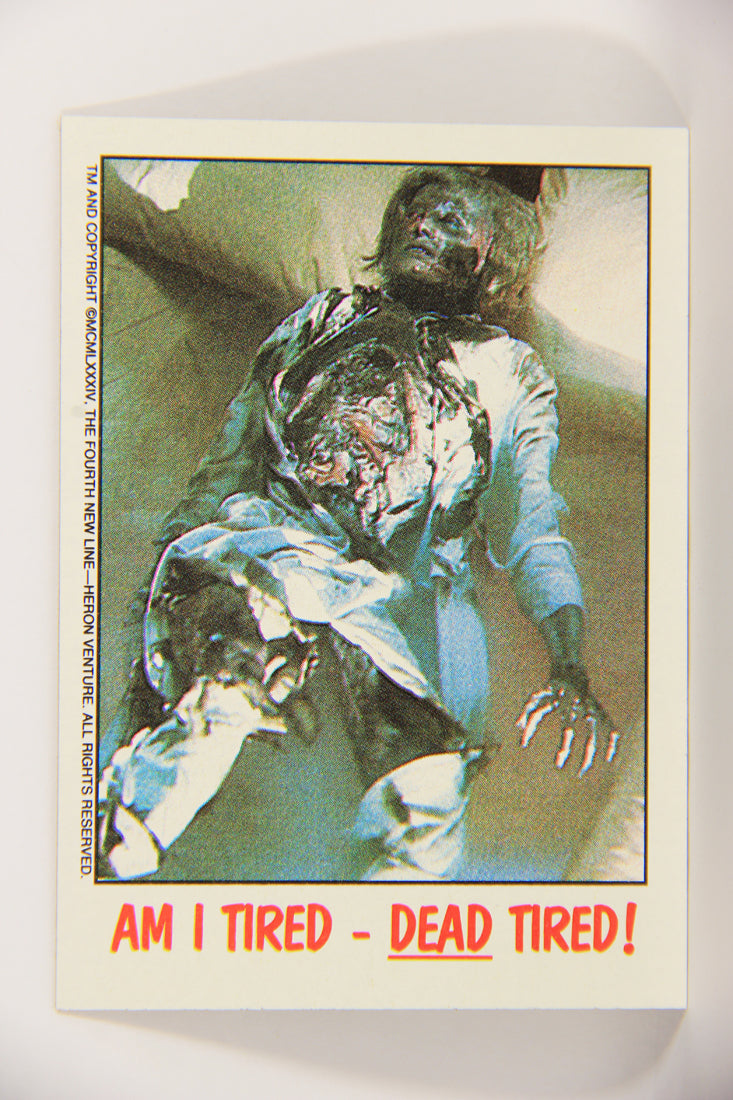 Fright Flicks 1988 Card #53 Am I Tired Dead Tired - Nightmare On Elm Street Topps L021269