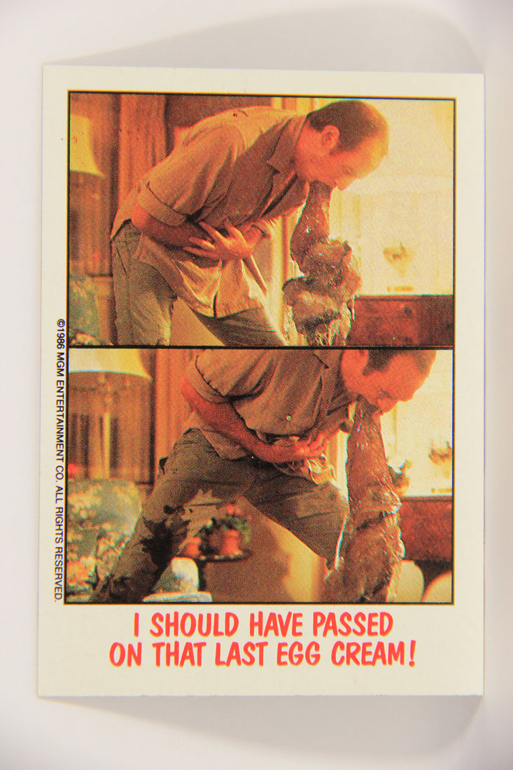 Fright Flicks 1988 Card #58 I Should Have Passed On That Last Egg Cream ENG Topps L021270