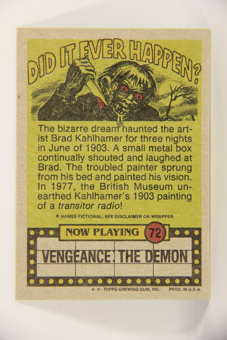Fright Flicks 1988 Trading Card #72 I've Had It with Those Miracle Diets ENG Topps L021275