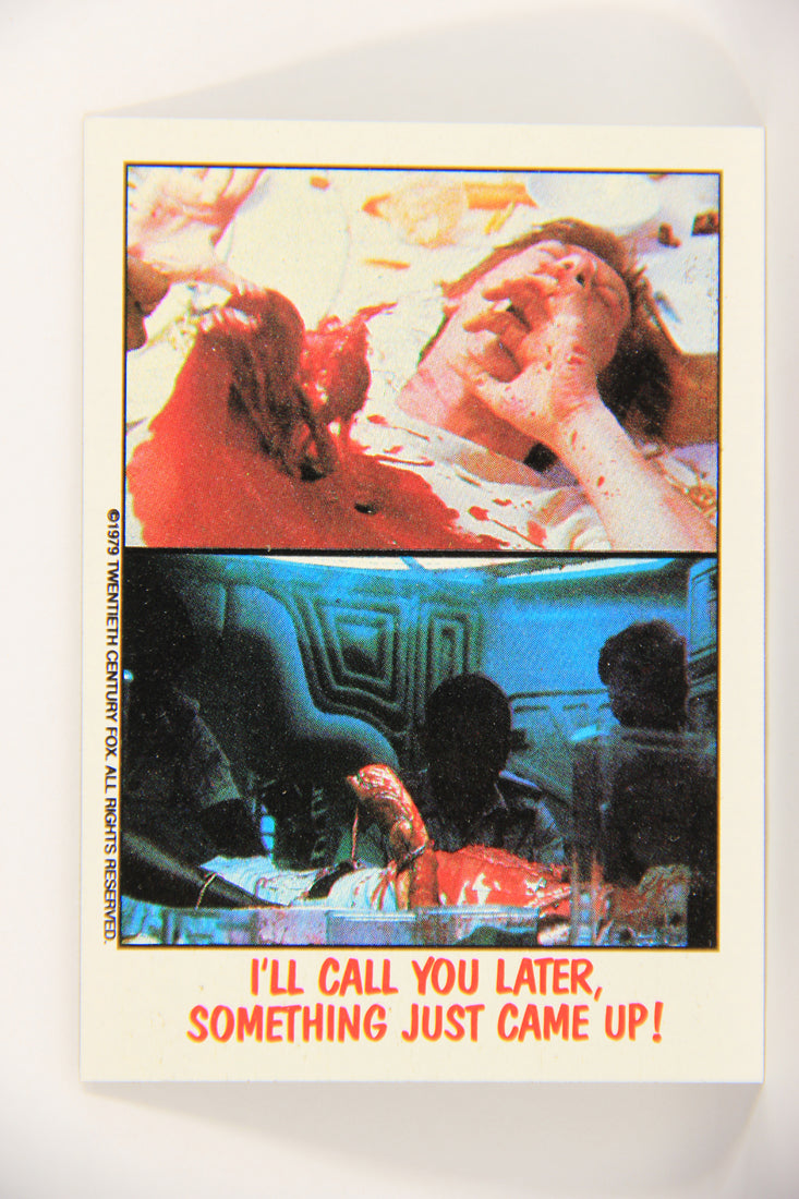 Fright Flicks 1988 Card #74 I'll Call You Later Something Just Came Up - Alien Topps L021276