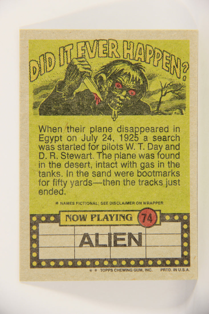 Fright Flicks 1988 Card #74 I'll Call You Later Something Just Came Up - Alien Topps L021276