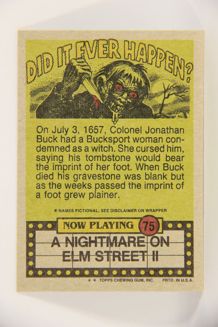 Fright Flicks 1988 Trading Card #75 And For My Next Shadow Picture - NOES Topps L021277