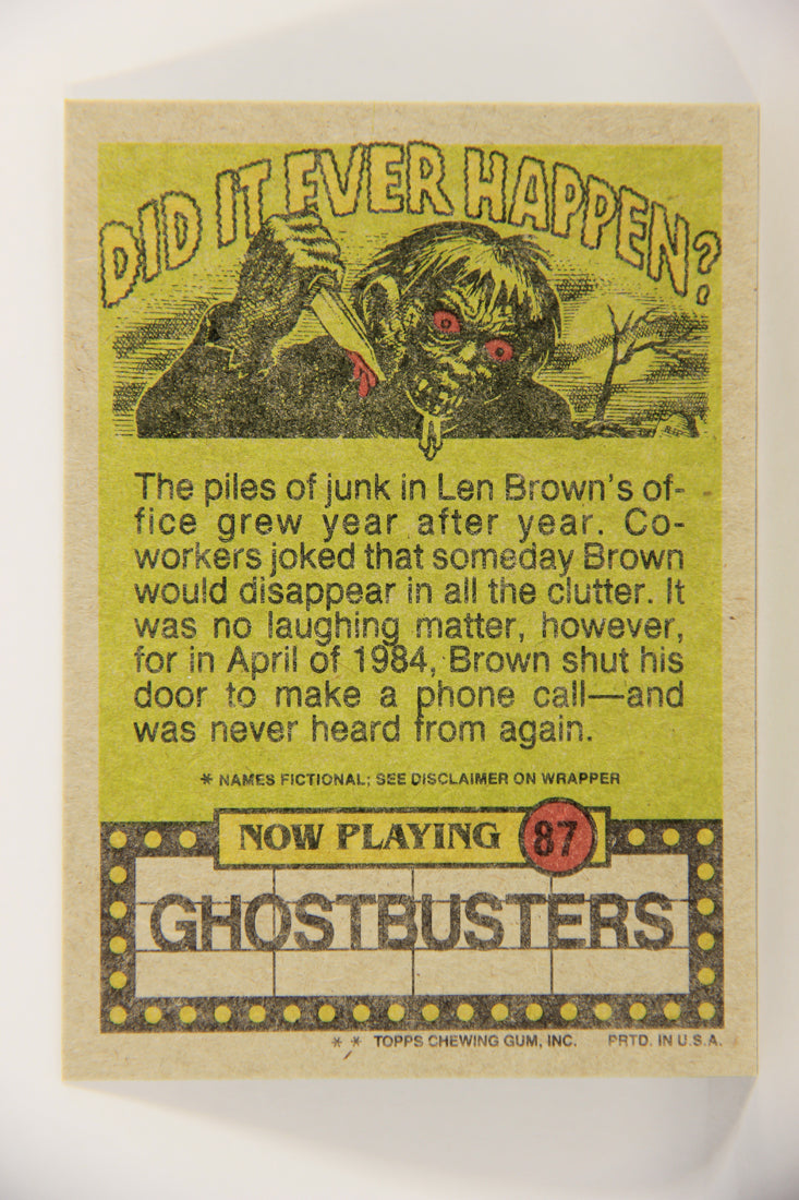 Fright Flicks 1988 Card #87 There's Just Never Enough Pate To Go Around - Topps L021279