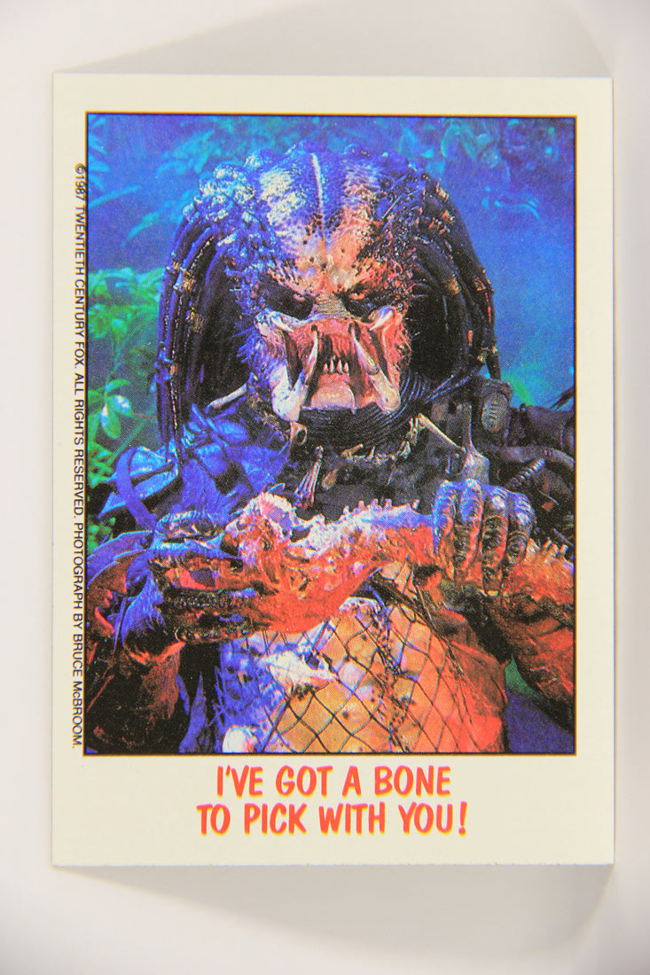 Fright Flicks 1988 Card #88 I've Got A Bone To Pick With You - Predator ENG Topps L021280