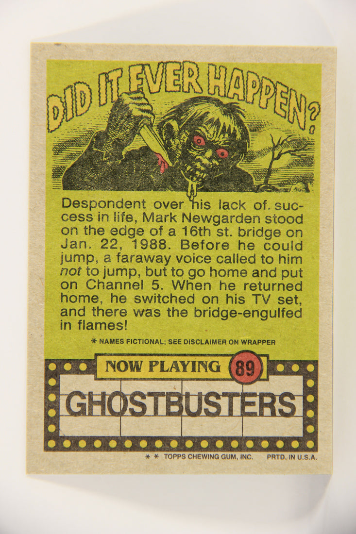 Fright Flicks 1988 Card #89 Many My Dogs Are Killing Me - Ghostbusters ENG Topps L021281