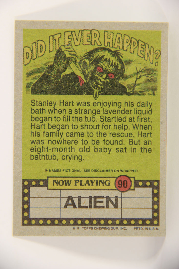 Fright Flicks 1988 Trading Card #90 Thank You Thank You Thank You - Alien Topps L021282