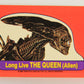 Fright Flicks 1988 Trading Card Sticker #2 Long Live The Queen ( Alien ) ENG Topps L021284