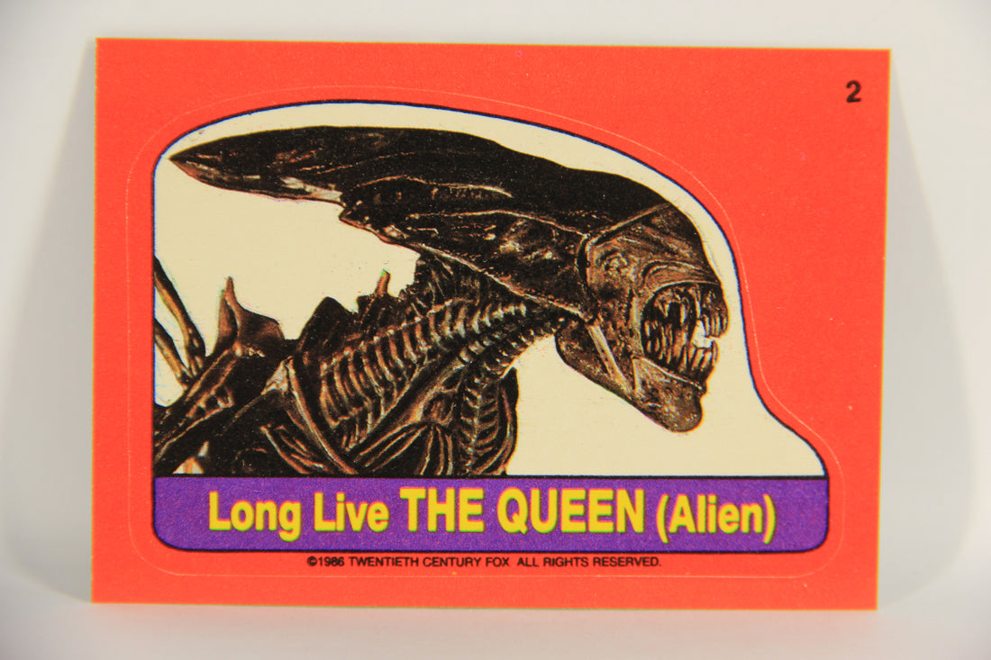 Fright Flicks 1988 Trading Card Sticker #2 Long Live The Queen ( Alien ) ENG Topps L021284
