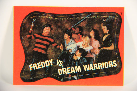 Fright Flicks 1988 Trading Card Sticker #7 Freddy Vs Dream Warriors ENG Topps L021289