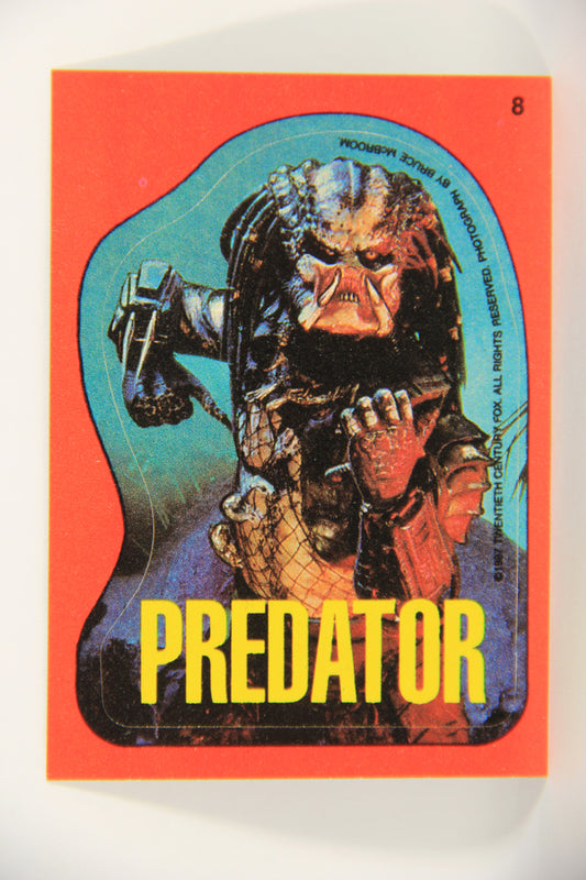 Fright Flicks 1988 Trading Card Sticker #8 Predator ENG Topps L021290