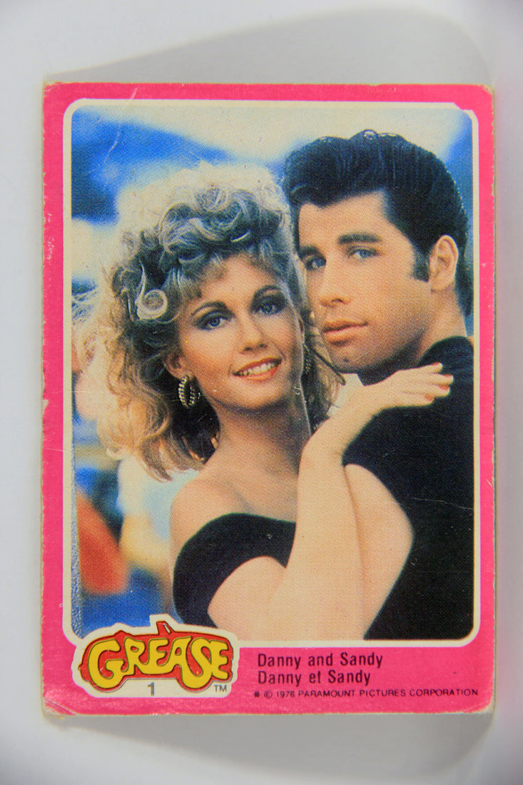 Grease 1978 Trading Card #1 Danny And Sandy FR-ENG O-Pee-Chee L021294