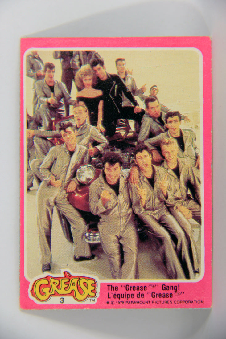 Grease 1978 Trading Card #3 The Grease Gang FR-ENG O-Pee-Chee L021296