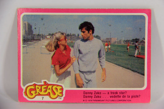 Grease 1978 Trading Card #7 Danny Zuko - A Track Star FR-ENG O-Pee-Chee L021300