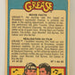Grease 1978 Trading Card #10 The Thunderbirds FR-ENG O-Pee-Chee L021303