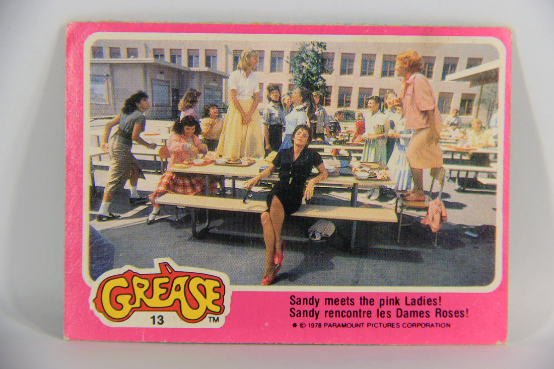 Grease 1978 Trading Card #13 Sandy Meets The Pink Ladies FR-ENG O-Pee-Chee L021306